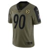 Pittsburgh Steelers Tröjor T.J. Watt 90 Nike 2021 Salute to Service - Herr Pittsburgh Steelers Tröjor T.J. Watt 90 Nike 2021 Salute to Service - Herr